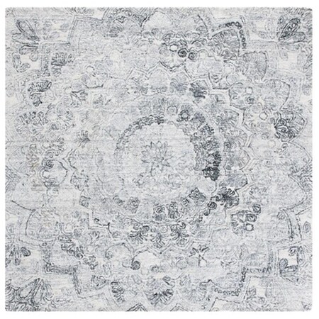 Safavieh 6 x 6 ft. Abstract Square Area Rug, Ivory & Black ABT145A-6SQ